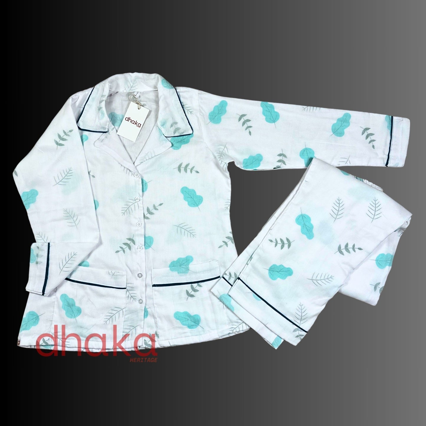 Green Leaf Full Dhaka Pajama