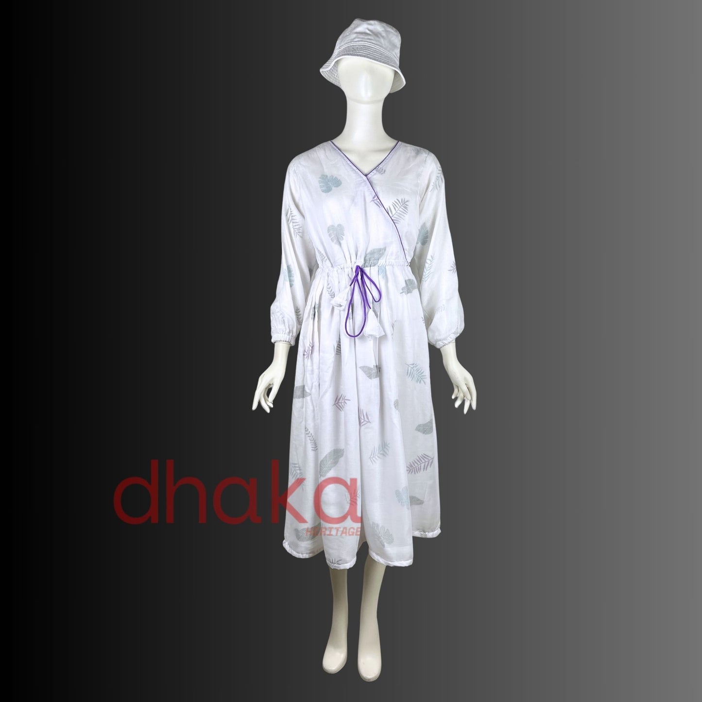 Purple Shade of Green Dhaka Gown