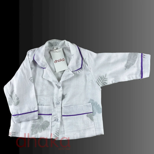 Purple Shade of Green Sano Dhaka Set