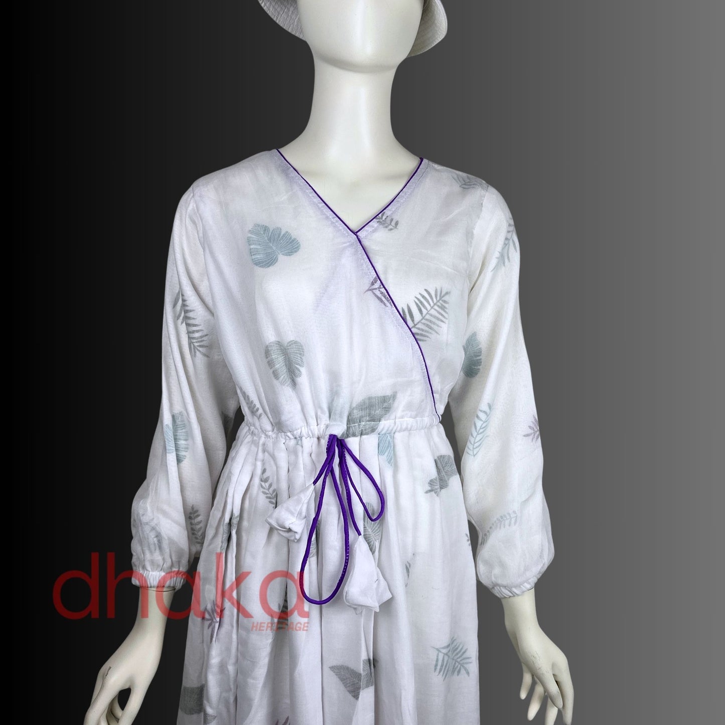 Purple Shade of Green Dhaka Gown