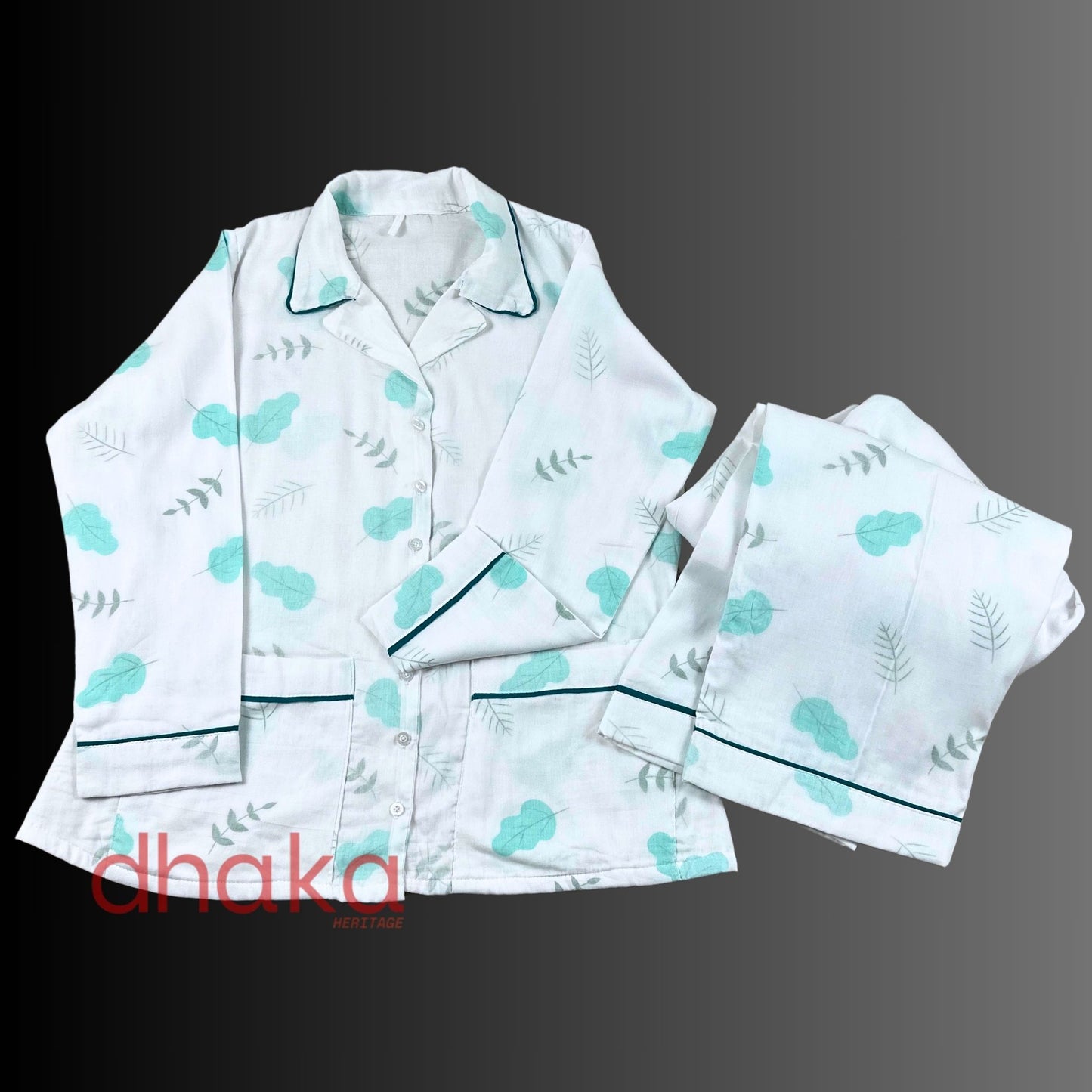 Green Leaf Full Dhaka Pajama