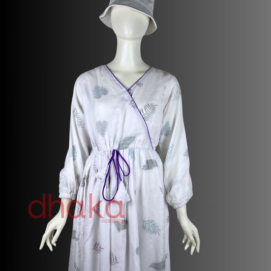 Purple Shade of Green Dhaka Gown