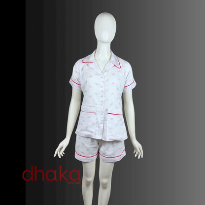 Blush Bloom Dhaka Pajama