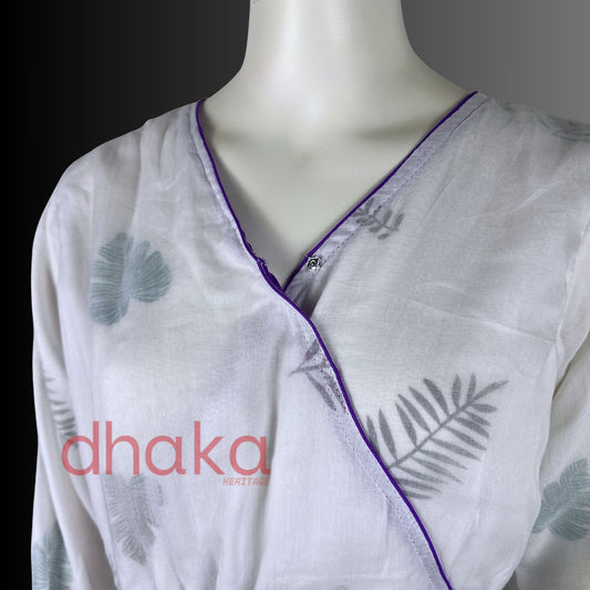 Purple Shade of Green Dhaka Gown