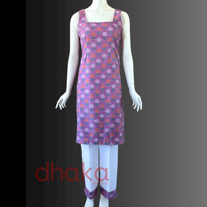 Laliguransh Print Sleveless Kurtha