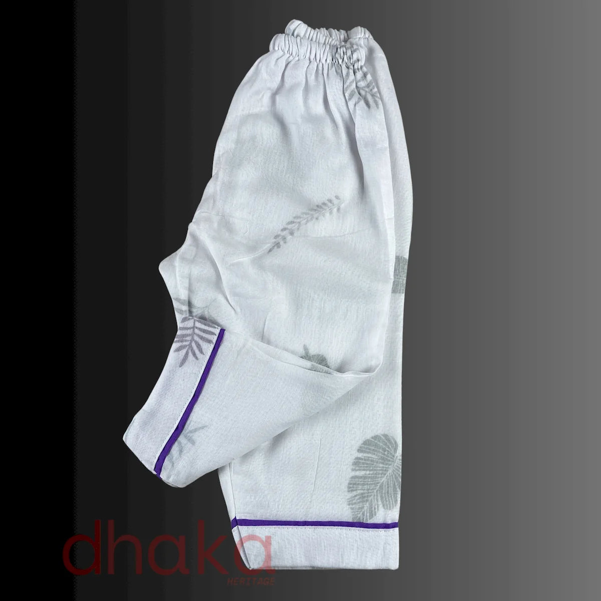 Purple Shade of Green Sano Dhaka Set